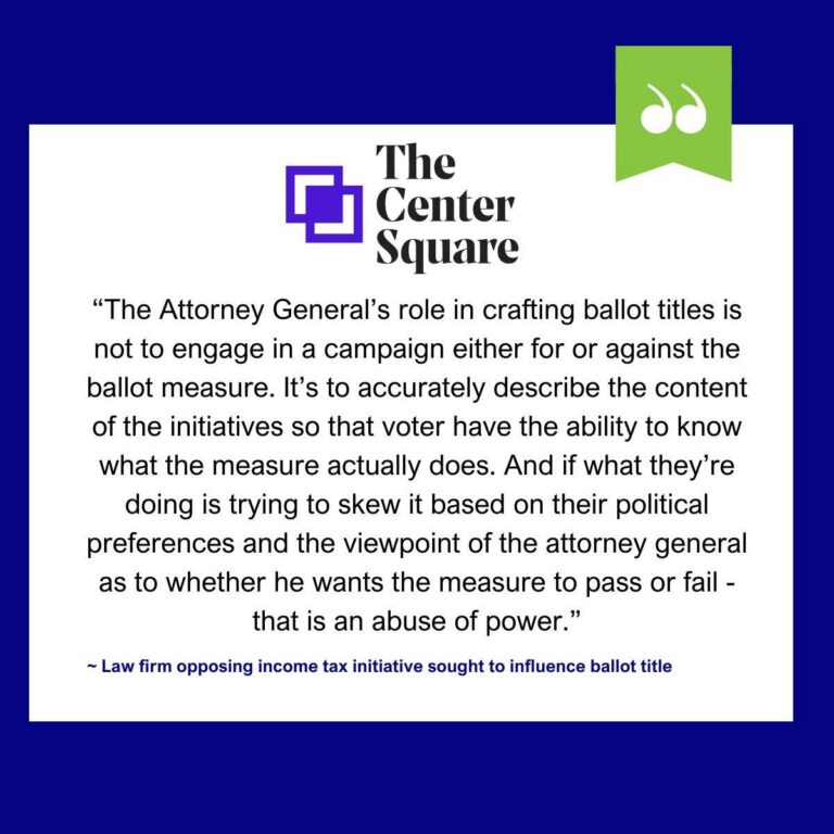 The Center Square quote graphic about the attorney general’s role in crafting ballot titles.